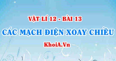 Mạch điện xoay chiều chỉ có cuộn cảm thuần với độ tự cảm L, tụ điện với điện dung C và điện trở R - Vật lí 12 bài 13